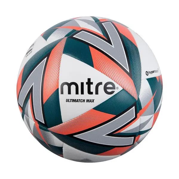 Mitre Ultimatch Max Match Ball White/Orange/Green/Black 4