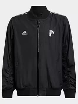 Boys, adidas Pogba Bomber Jacket, Black/White, Size 11-12 Years