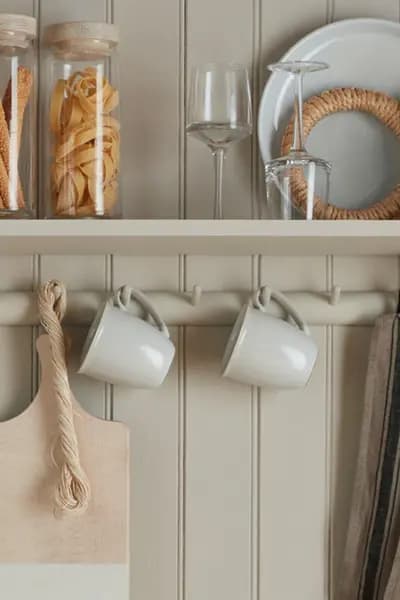 Denby Elements Set of 4 Coffee Beaker/Mugs Off White