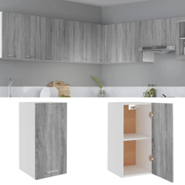 Vidaxl Hanging Cabinet Lyon Grey Sonoma 29.5X31X60 Cm Engineered Wood