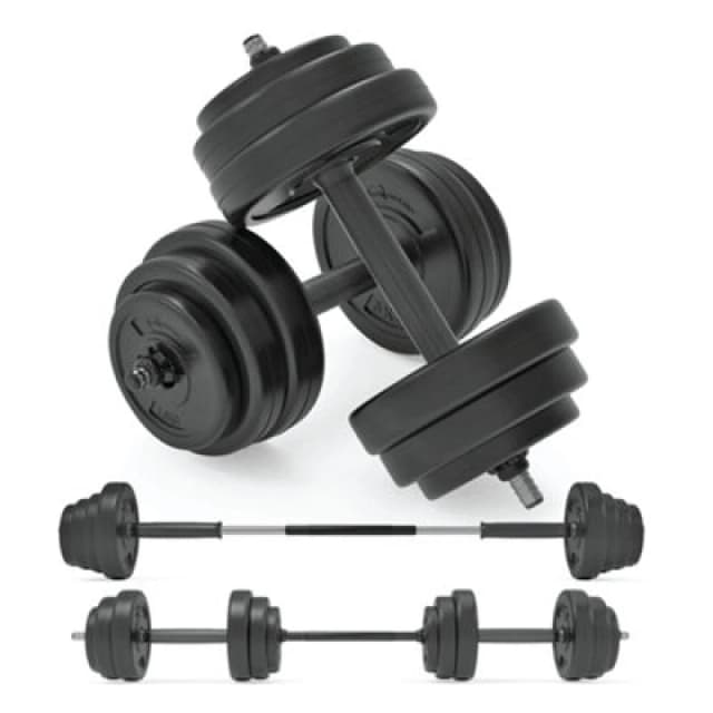 Body Revolution Vinyl Dumbbell Set (10kg - 50kg) - 20kg Black unisex