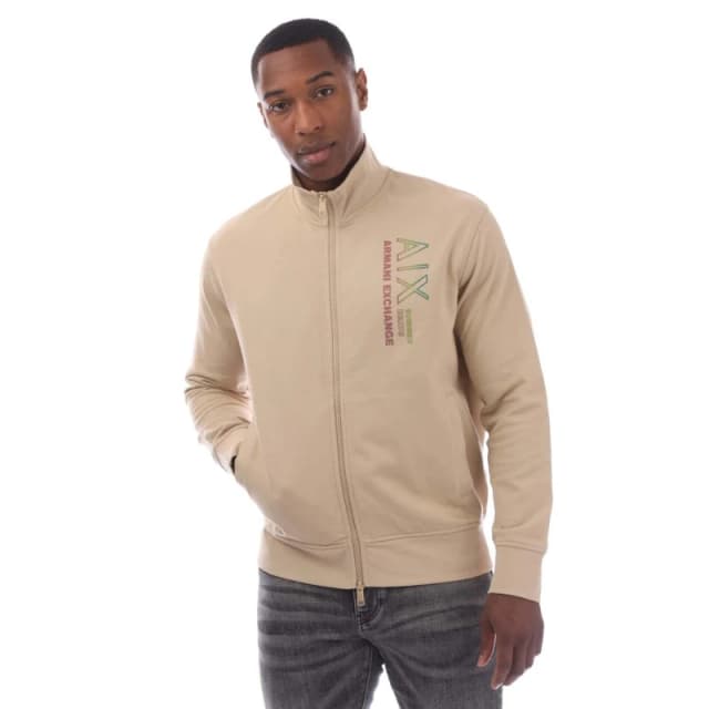 Armani Exchange Full-Zip Sweatshirt Beige male XS