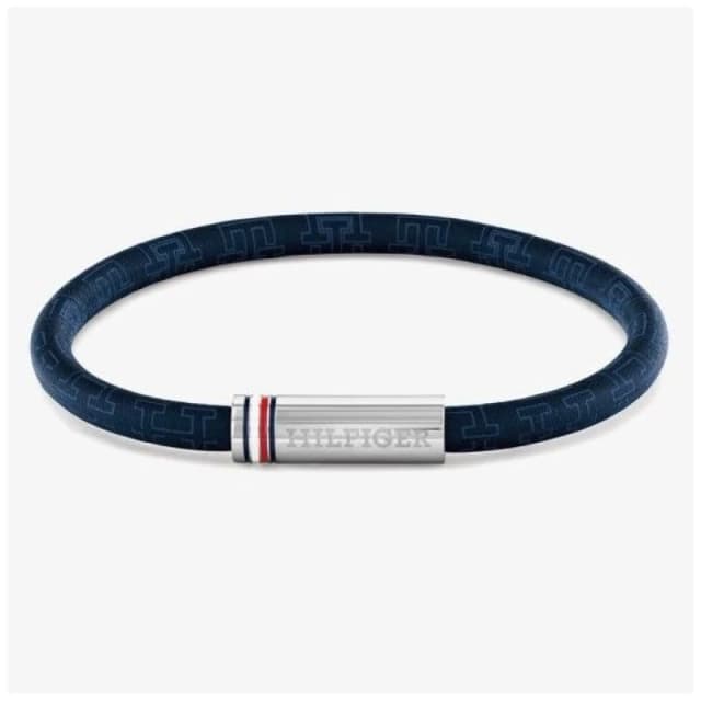 Tommy Hilfiger 2790702 Printed Cord Blue Leather 19cm Jewellery