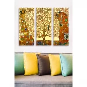 MDF0072 Multicolor Decorative MDF Painting (3 Pieces)