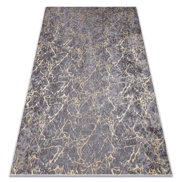 RugsX Miro 11111.2103 Washing Carpet Marble, Glamour Anti Slip - Dark Grey / 160X220 Cm
