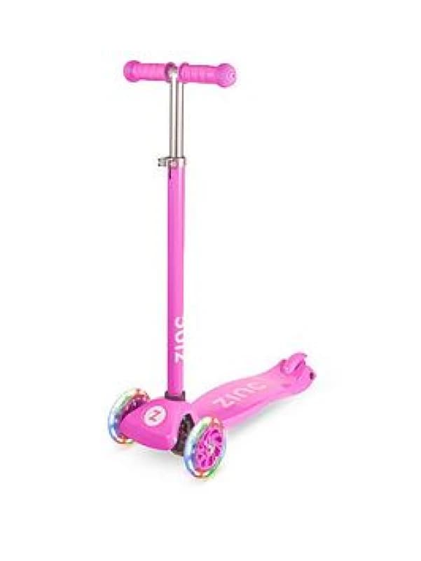 Zinc Three Wheeled Light Up Star Scooter - Pink ZC07938
