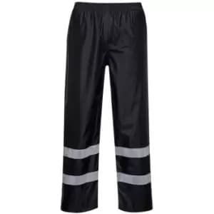 F441BKRM - sz m Classic Iona Rain Trousers - Black - Black - Portwest