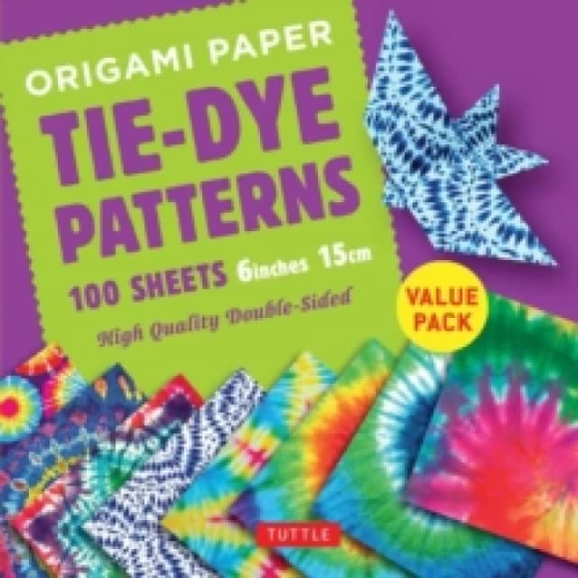 Origami Paper 100 sheets Tie-Dye Patterns 6" (15 cm). Kit. By Tuttle Publishing Books