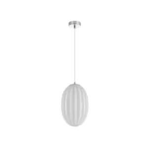 Glyka Globe Ceiling Pendant Light 1x E14 Glass White