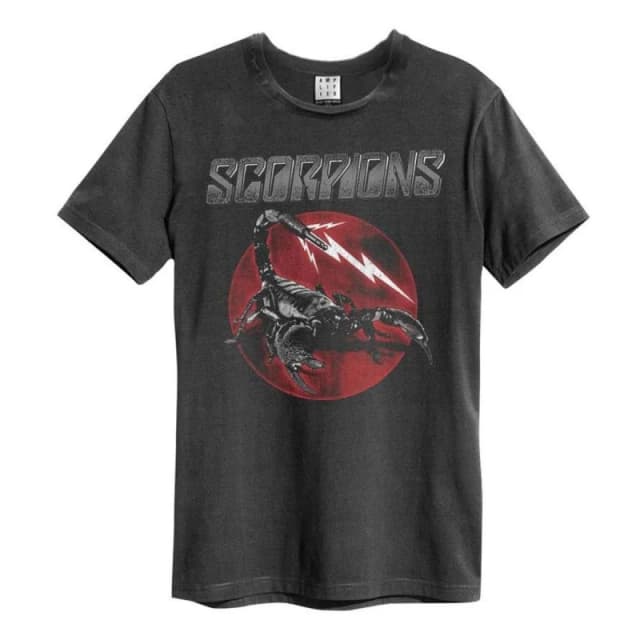 Amplified Amplified Men Scorpion Tail Scorpions T-Shirt in Charcoal Size: Small Charcoal S Male 5063470014569