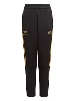 Boys, adidas Salah Junior Pants - Black/Gold, Size 7-8 Years