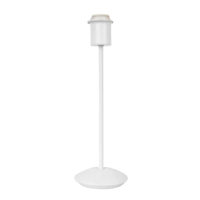 Happy Homewares Contemporary And Sleek Matt White Metal Table Lamp Base With Inline Switch