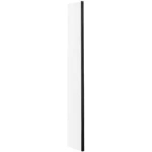 Nuie - 215mm x 1950mm Wetroom Return Screen with Matt Black Fittings - WRSBP025 - Matt Black