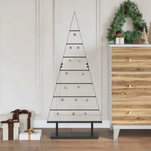 Vidaxl Metal Christmas Tree With Stand Black 125.5cm Steel