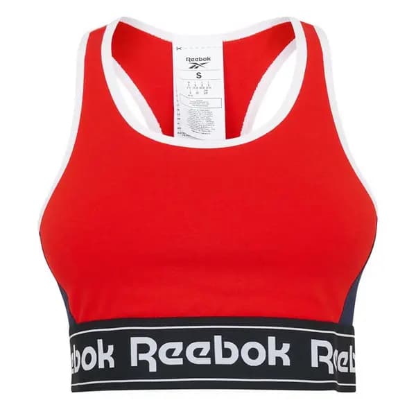 Reebok Linear Logo Sports Bra Ladies - Red M