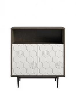 Cosmoliving By Cosmopolitan Olivia Storage Cabinet- Grey/Oak