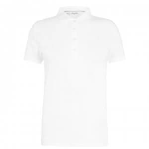 Calvin Klein Golf Sleeve Cotton Polo Shirt Ladies - White