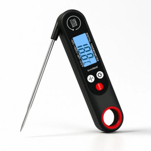 Innoteck Essentials Digital Meat Thermometer With Instant Read Folding Probe In Celsius/fahrenheit