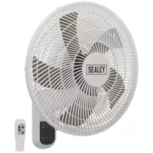Sealey SWF16WR Wall Fan 3-Speed 16" with Remote Control 230V