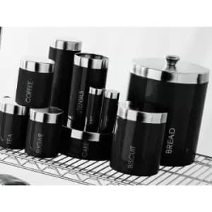 Black Enamel Biscuit Canister - Premier Housewares