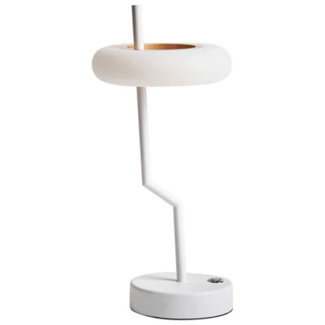 Beliani Wireless LED Table Lamp Alviela With Dimmer Metal White