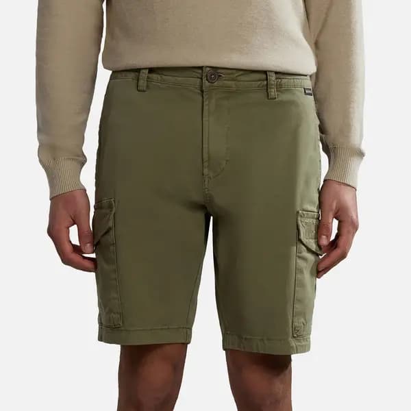 Napapijri Deline Cotton-Blend Cargo Shorts - W36 Green Shorts male NP0A4HOTGAE1 W36