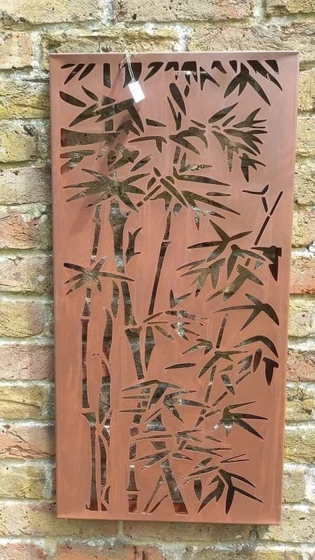 Inspirational Gifting Bamboo Decorative Screen Wall Art Plaque 780mm Tall in Brown Brown Unisex