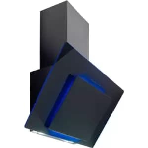ART28348 60cm Aurora LED Halo Angled Glass Cooker Hood