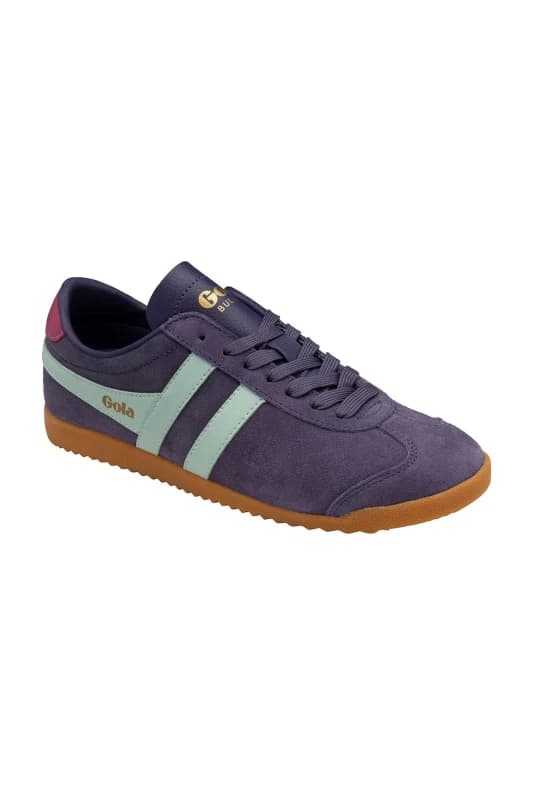 Gola Classics Womens 'Bullet Suede' Lace-Up Trainers in Plum Size: 3 Plum Female 3