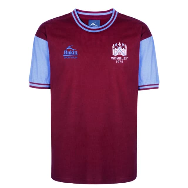 Score Draw West Ham United 1975 FA Cup Final Retro Shirt WHAM75HFACFSS-M M Mens Sportswear