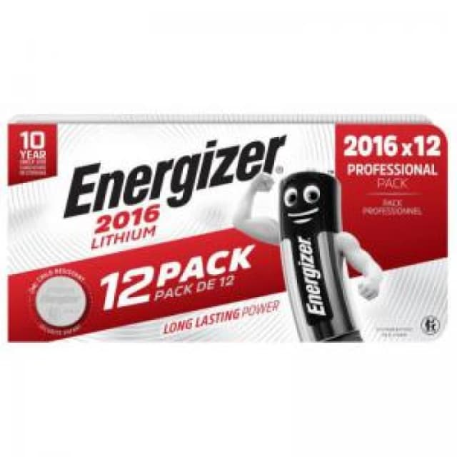 Energizer Energizer Lithium CR2016 Coin Cell (Pack 12) - E303692900 E303692900