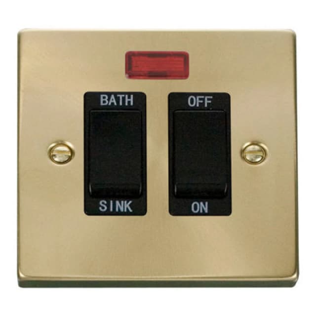 SE Home Satin / Brushed Brass 20A DP Sink/bath Switch Gold