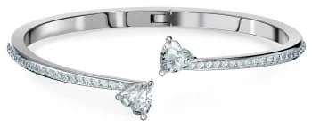 Swarovski Attract Soul Heart Bangle Rhodium Plated Jewellery