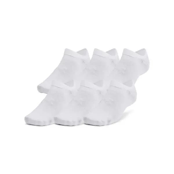 Under Armour No Show Sock 6pk Trainer Socks Ladies 4-8 White 41104901050