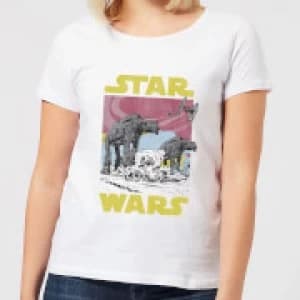 Star Wars ATAT Womens T-Shirt - White - 3XL