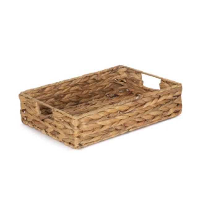 Red Hamper Wh007/1 Small Water Hyacinth Shallow Rectangular Storage Basket