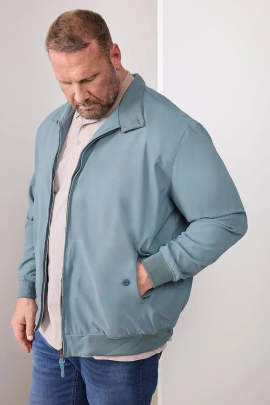 BadRhino Mens Harrington Jacket in Blue Size: 3XL Blue Male 3XL