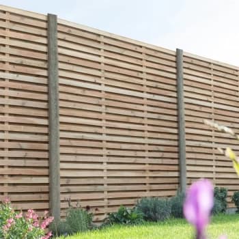 Forest Double Forest Slatted Fence Panel - 6ft - Pack of 3