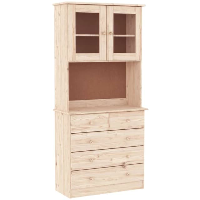 VIDAXL Highboard alta 77x35x165cm Solid Wood Pine Vidaxl 3187779