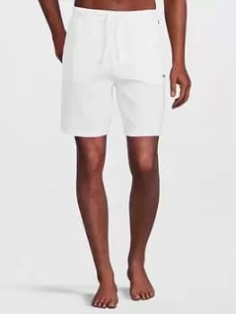 BOSS Bodywear Waffle Lounge Shorts - White Size M Men