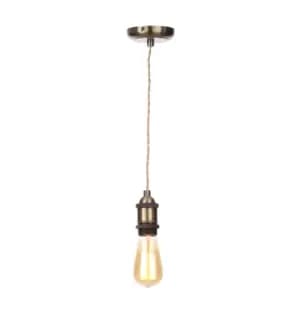 Inlight Dale E27 Pendant Cord Set Antique Brass & Champagne