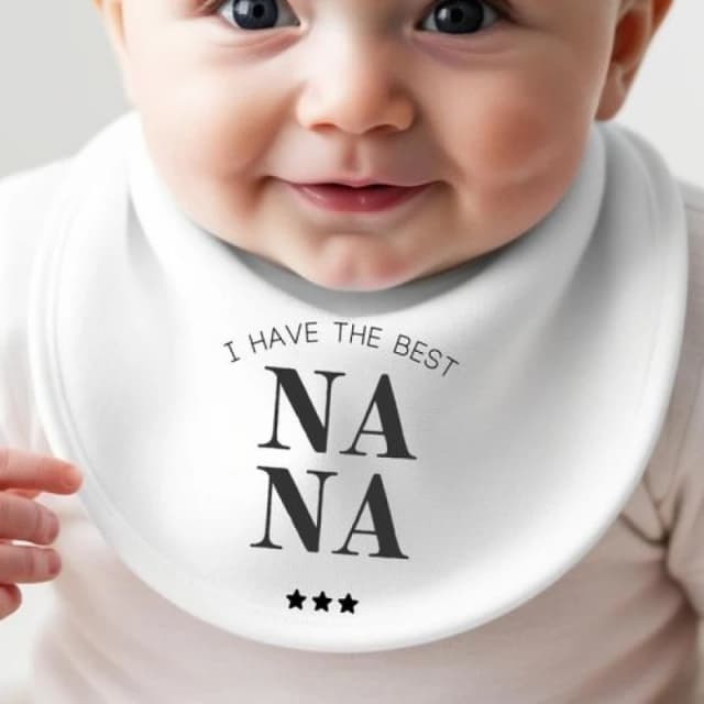 Aye Do I Have The Best Baby Nana Bib 7331-BBYbib - White White One Size
