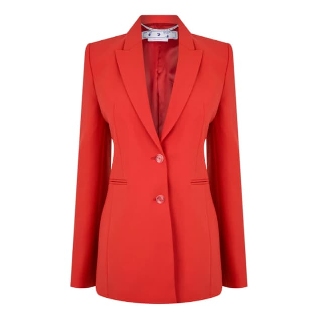 Off White Womens Suit Jacket Red/White female 8 (XS)
