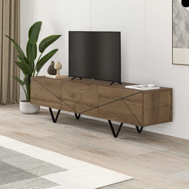 Decortie Jakomen TV Cabinet - Dark Oak Dark Oak WOC63 Unisex