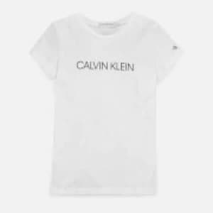 Calvin Klein Girls Institutional T-Shirt - Bright White - 10-11 Years