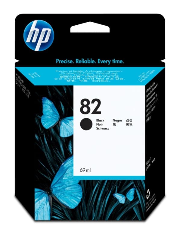 HP CH565A/82 Ink cartridge black. 1.75K pages 69ml for HP DesignJet 11