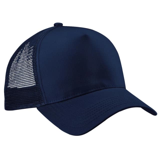 Beechfield Beechfield Men Half Mesh Trucker Cap Headwear Pack of 2 in Navy Navy One Size Male 5059269086435