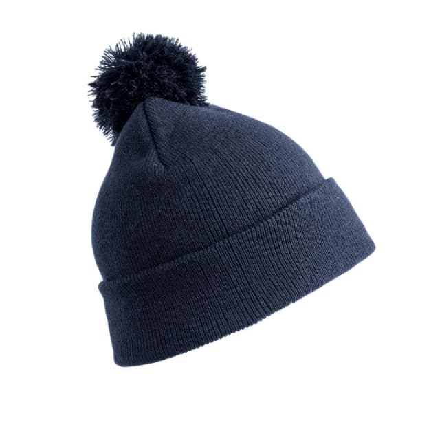 Result Pom Pom Beanie in Navy Navy Unisex One Size