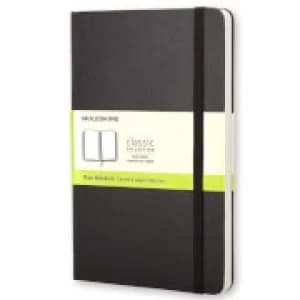 Moleskine Classic Plain Hardcover Large Notebook - Black