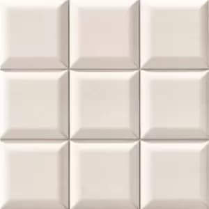 White 3D Effect Wall Tile 33 x 33cm - Almo